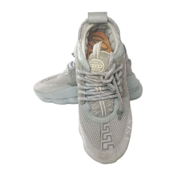 Versace Chain Reaction Sneakers Mens Shoes Size 42, US 9 Gray main image 5